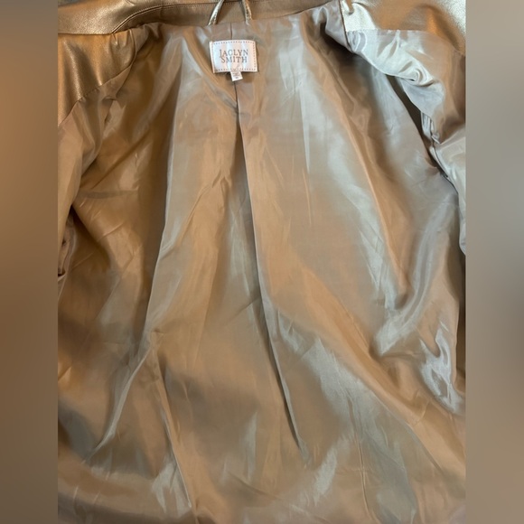 Jaclyn Smith Faux Metallic Gold Women’s Jacket - Picture 8 of 8